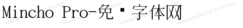 Mincho Pro字体转换